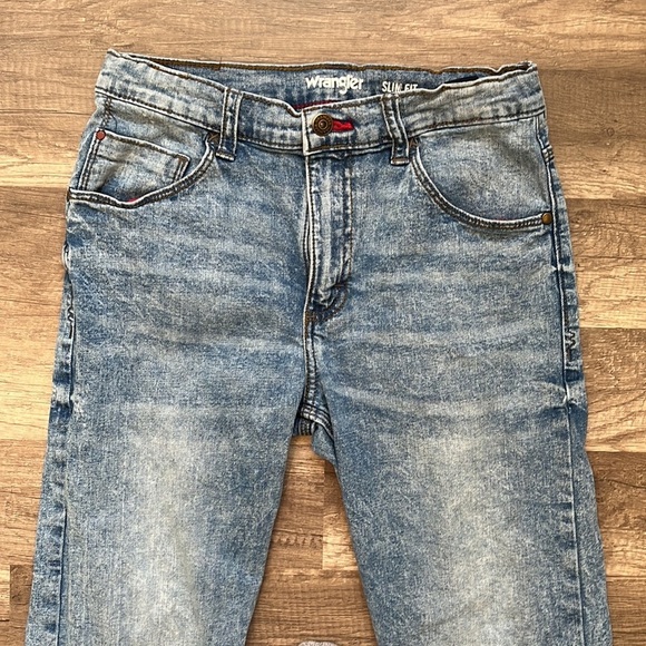 Wrangler Girls Faded Washed Denim Slim Fit Jeans size 16 - Picture 2 of 11